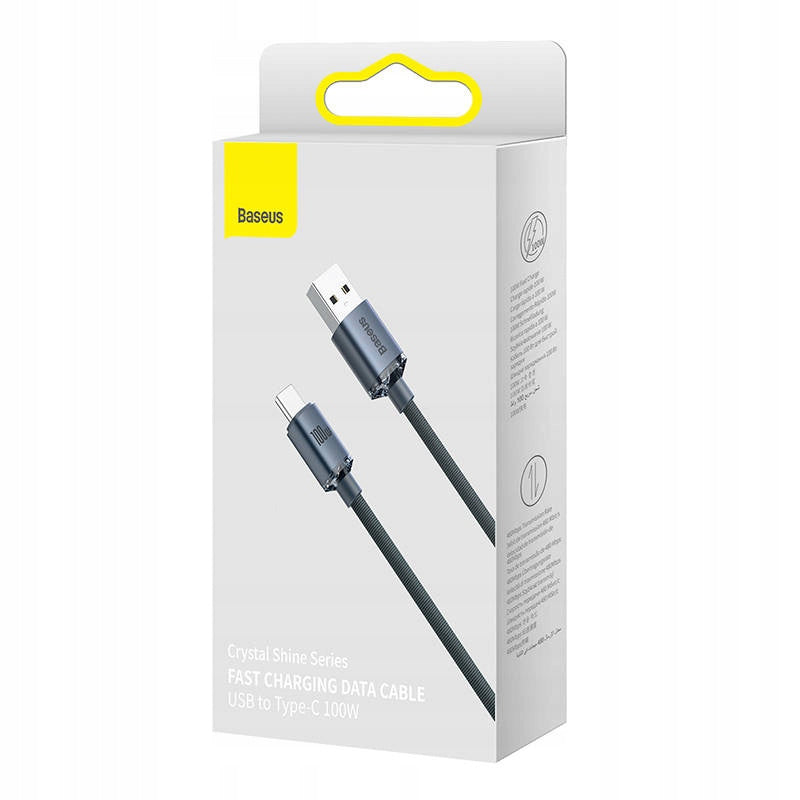 Kabel USB do USB-C Baseus Crystal Shine, 100W, 1.2