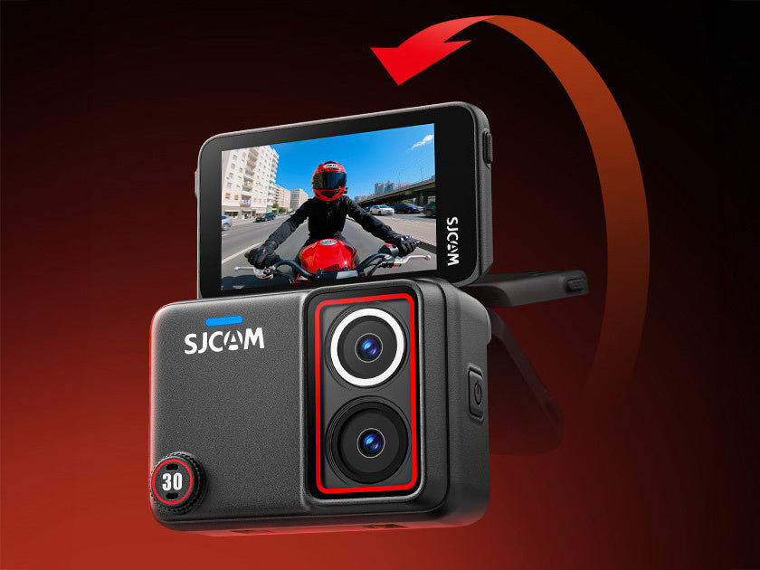 Kamera SJCAM SJ30 Dual Lens 8K Obracany Ekran 2.51" 48MP Stabilizacja 512GB + akcesoria