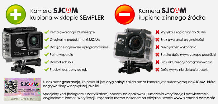 Kamera Sportowa SJCAM SJ4000 WiFi Żółta + Selfie