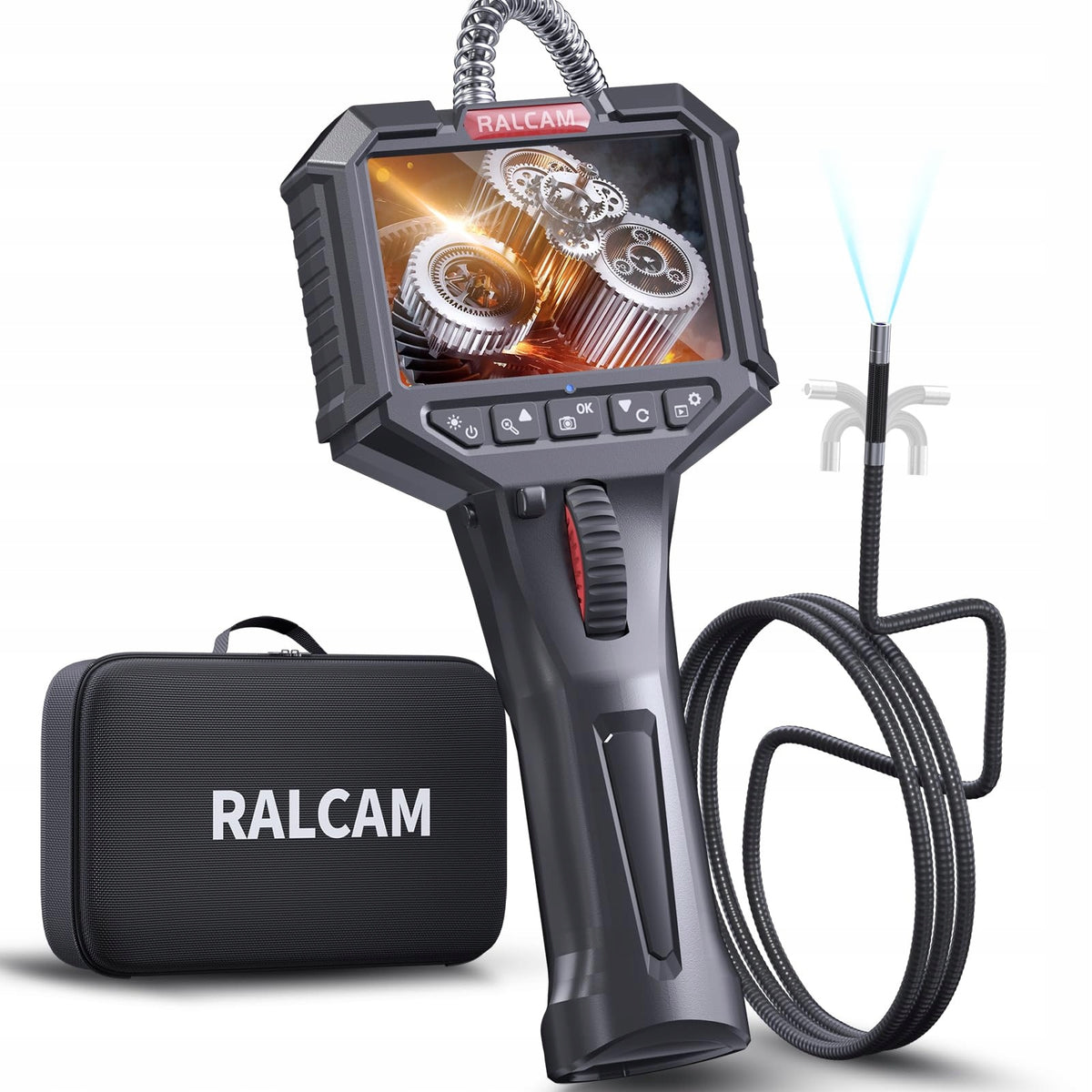 Kamera inspekcyjna RALCAM Z Oświetleniem LED 8.5mm FullHD 1080p Wodoodporna + toolbox