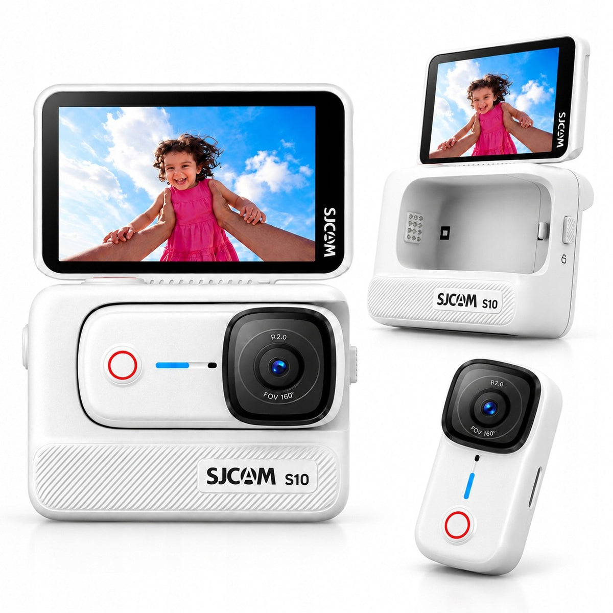 Kamera kieszonkowa SJCAM S10 Biały 4K 45g Magnetyczna -128GB