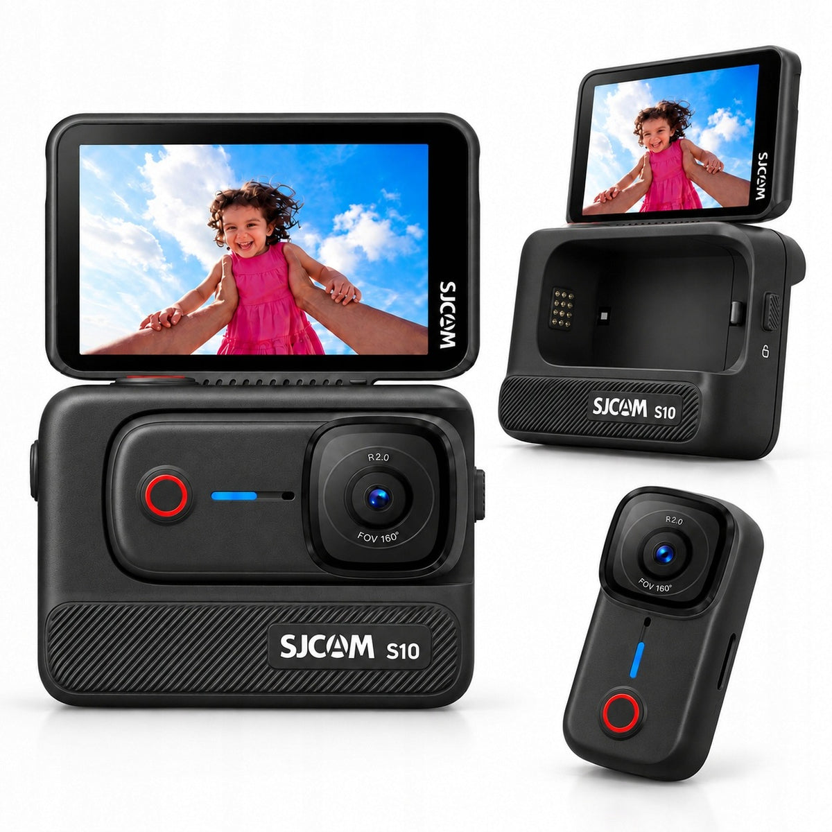 Kamera kieszonkowa SJCAM S10 Czarny 4K 45g Magnetyczna - 128GB