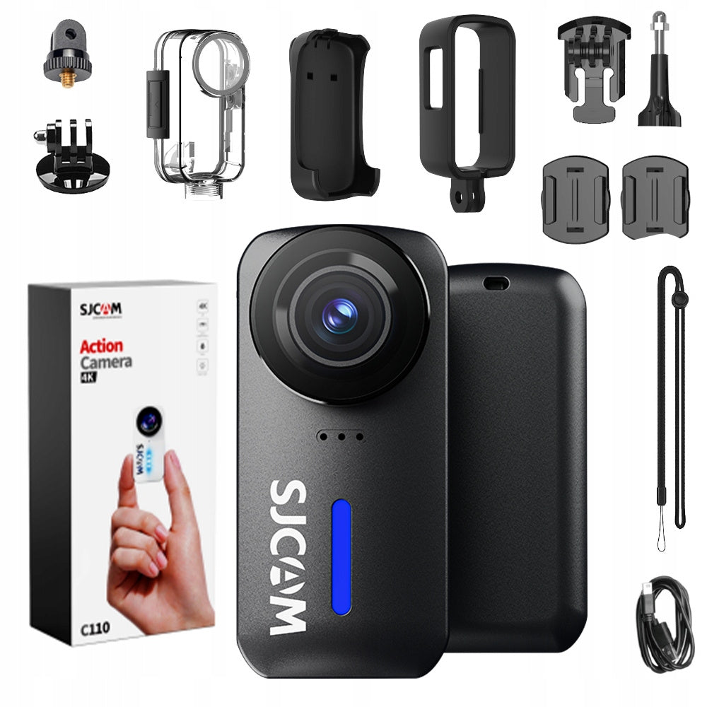 Kamera sportowa SJCAM C110 Black 4K30FPS 15MP Wodoodporna Wi-fi + akcesoria