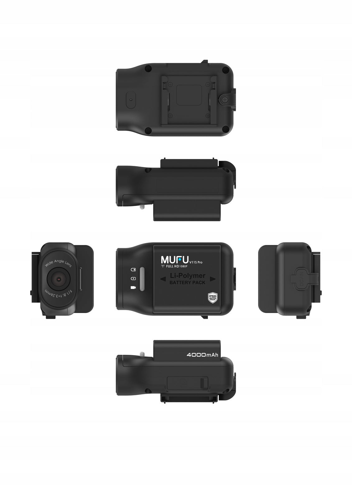 Kamera wideorejestrator na motocykl MUFU V11S pro Full HD 30fps BATERIA15h