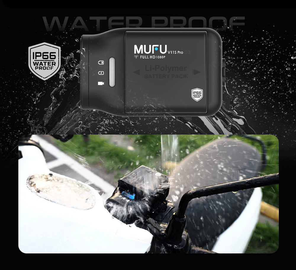 Kamera wideorejestrator na motocykl MUFU V11S pro Full HD 30fps BATERIA15h