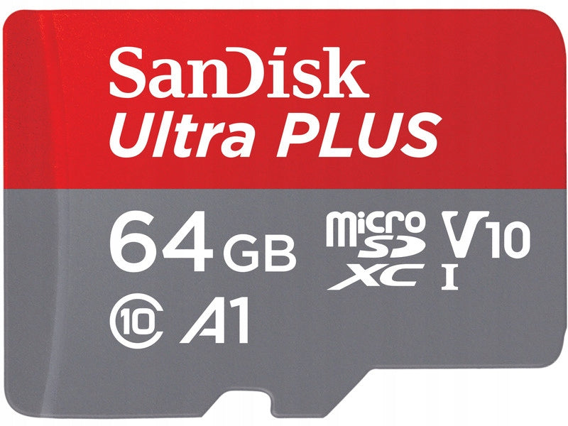 Karta microSDXC SanDisk Ultra Plus 64 gb klasa 10 (150MB/s)