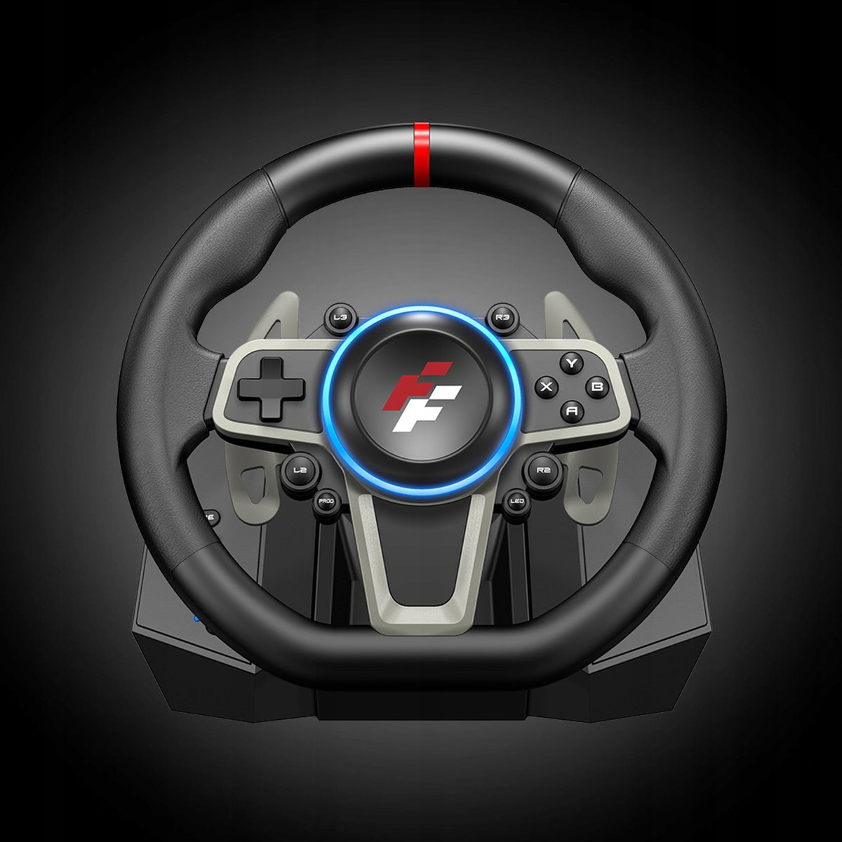 Kierownica wyścigowa FlashFire Buddh Mini racing F119 (wymienna obręcz) + pedały