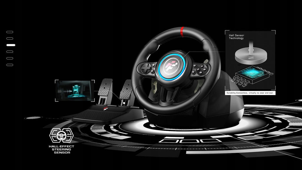 Kierownica wyścigowa Flashfire sepang mini F118 (wymienna obręcz) + pedały