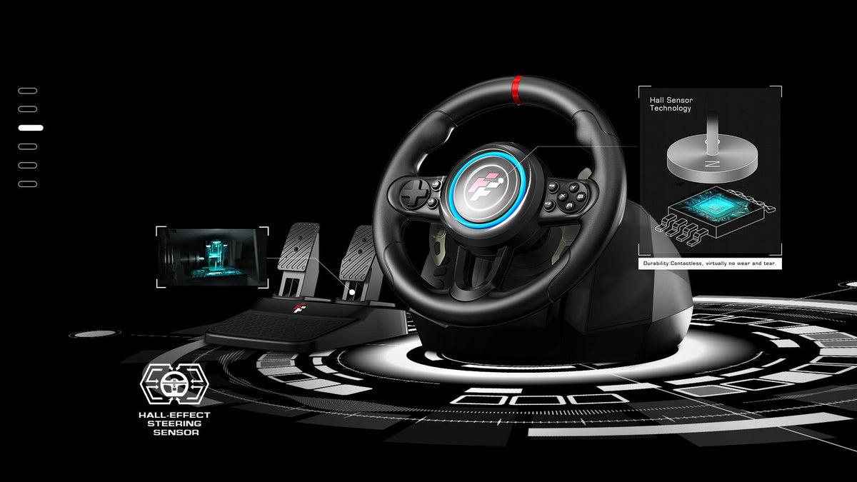 Kierownica wyścigowa Flashfire sepang mini F118 (wymienna obręcz) + pedały