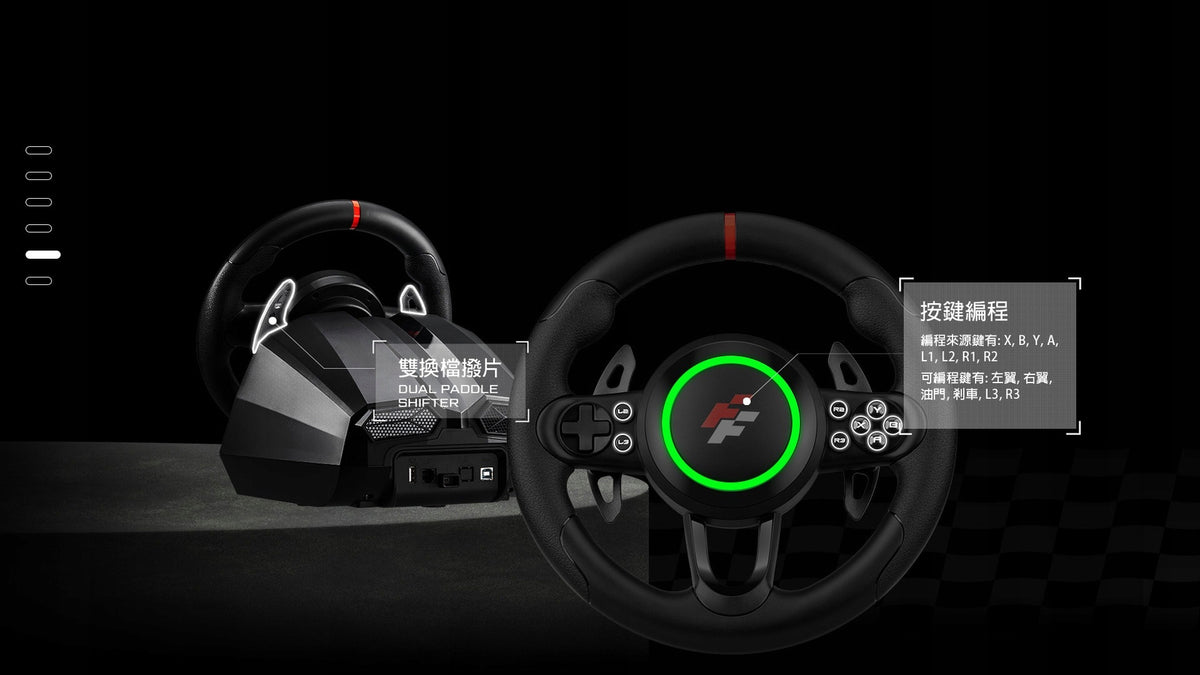 Kierownica wyścigowa Flashfire sepang mini F118 (wymienna obręcz) + pedały