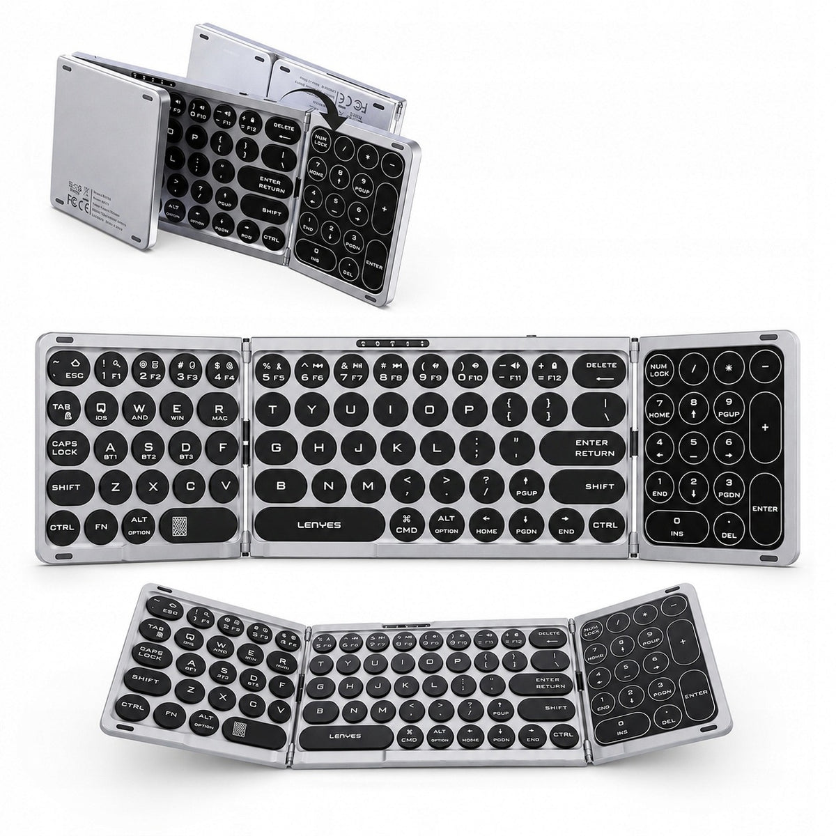 Klawiatura składana LENYES WK110 Bluetooth Touchpad Numpad 82 klawisze
