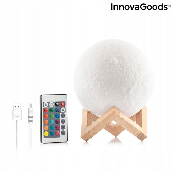 Księżycową Lampę LED z Akumulatorem Moondy InnovaGoods + pilot