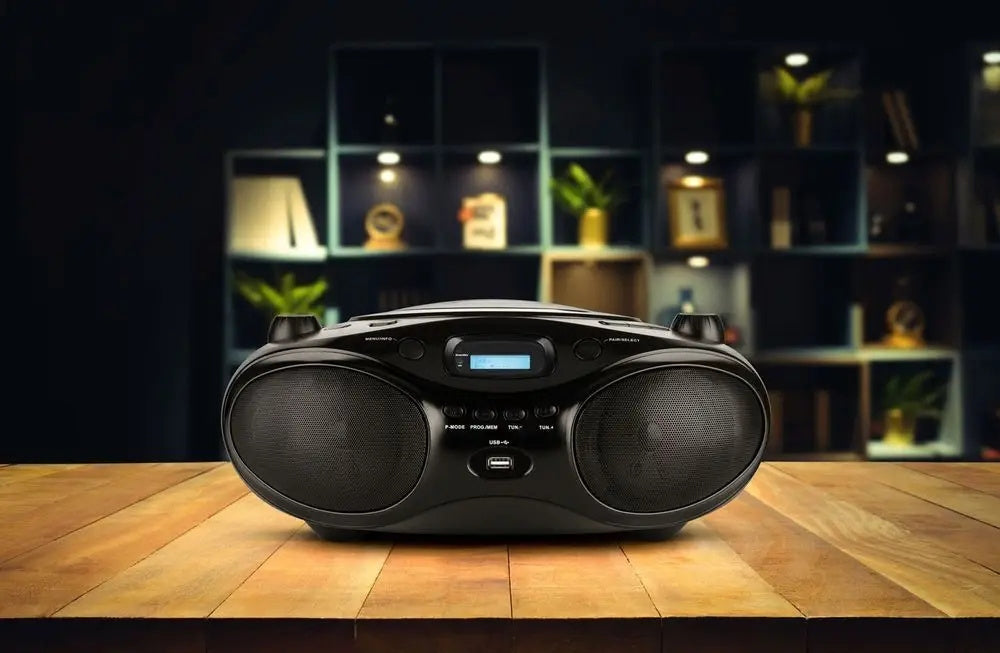 Kultowy Radioodtwarzacz boombox JVC RDE661B czarny Bluetooth USB cd FM 4W