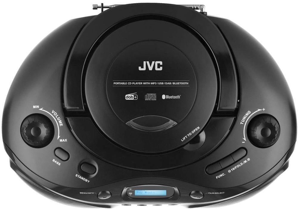 Kultowy Radioodtwarzacz boombox JVC RDE661B czarny Bluetooth USB cd FM 4W