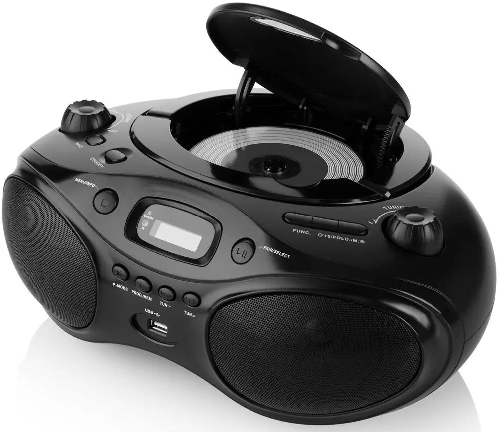 Kultowy Radioodtwarzacz boombox JVC RDE661B czarny Bluetooth USB cd FM 4W