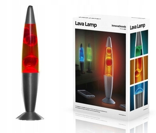 Lampa dekoracyjna lawa magma 25W nocna czerwona