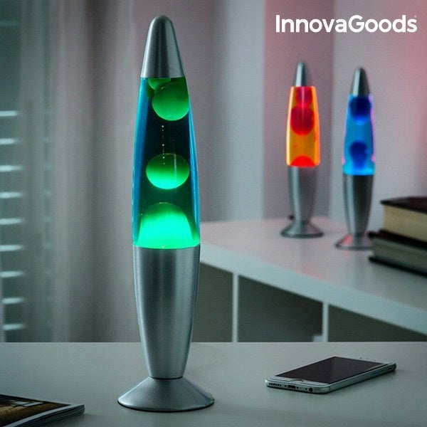 Lampa dekoracyjna lawa magma 25W nocna niebieska