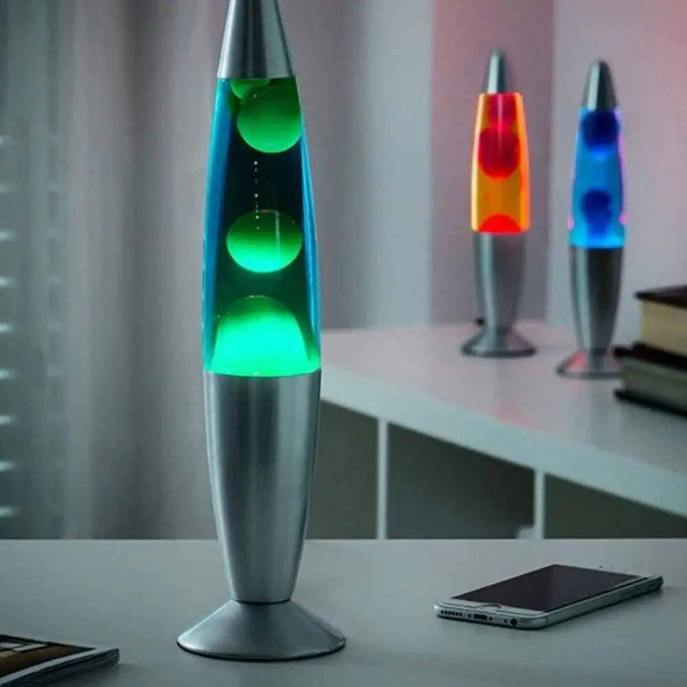 Lampa dekoracyjna lawa magma 25W nocna zielona