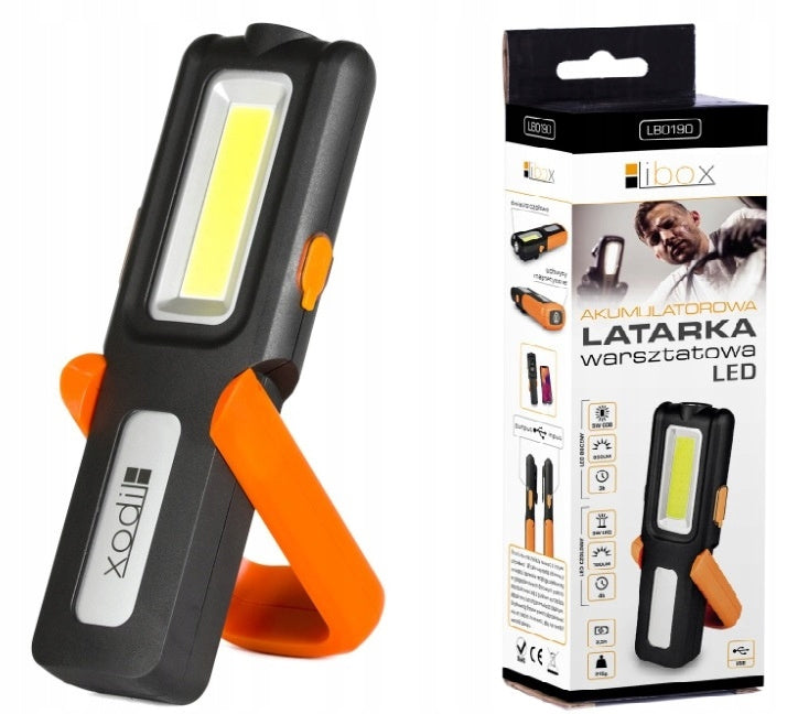 Latarka lampa warsztatowa akumulator USB COB LED