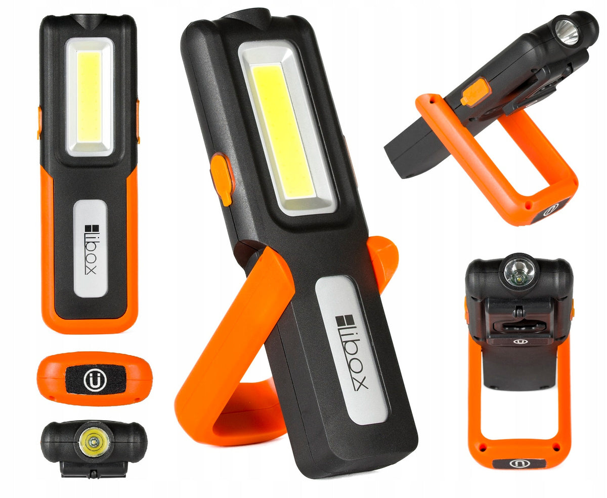 Latarka lampa warsztatowa akumulator USB COB LED