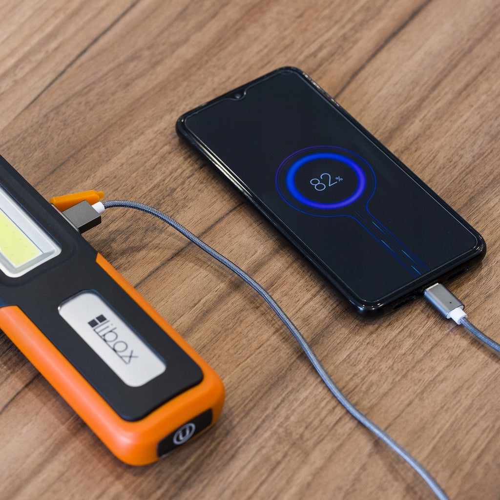 Latarka lampa warsztatowa akumulator USB COB LED