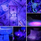 Latarka UV ultraviolet LED aluminiowa bateryjna poręczna wytrzymała 395nm