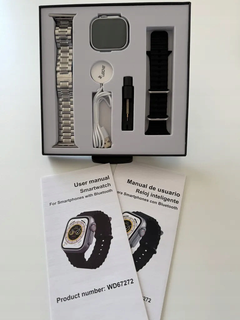 LEICKE apploid Smartwatch U8+ EKG Pulsoksymetr Bluetooth 2opaski