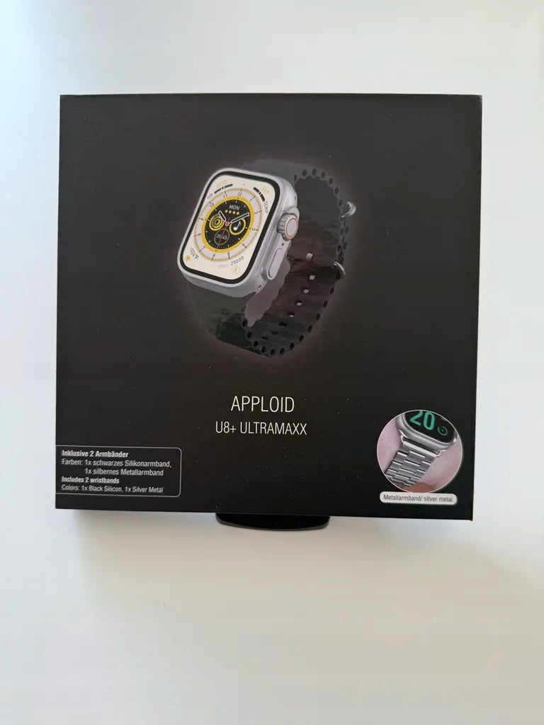 LEICKE apploid Smartwatch U8+ EKG Pulsoksymetr Bluetooth 2opaski