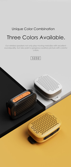 LENYES Głośnik Bluetooth kompaktowy S232 White