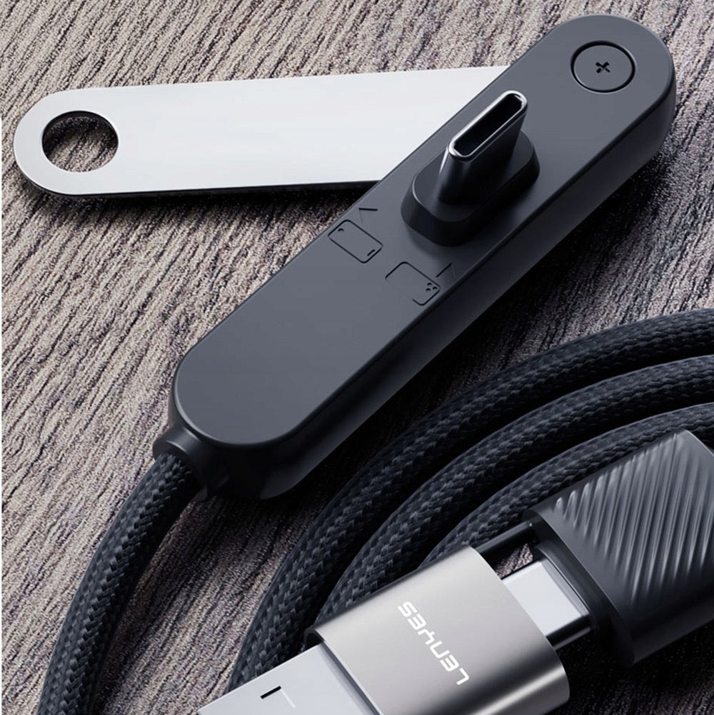 LENYES Kabel 2w1 240 W z podstawką pod telefon 1,20 m LC569