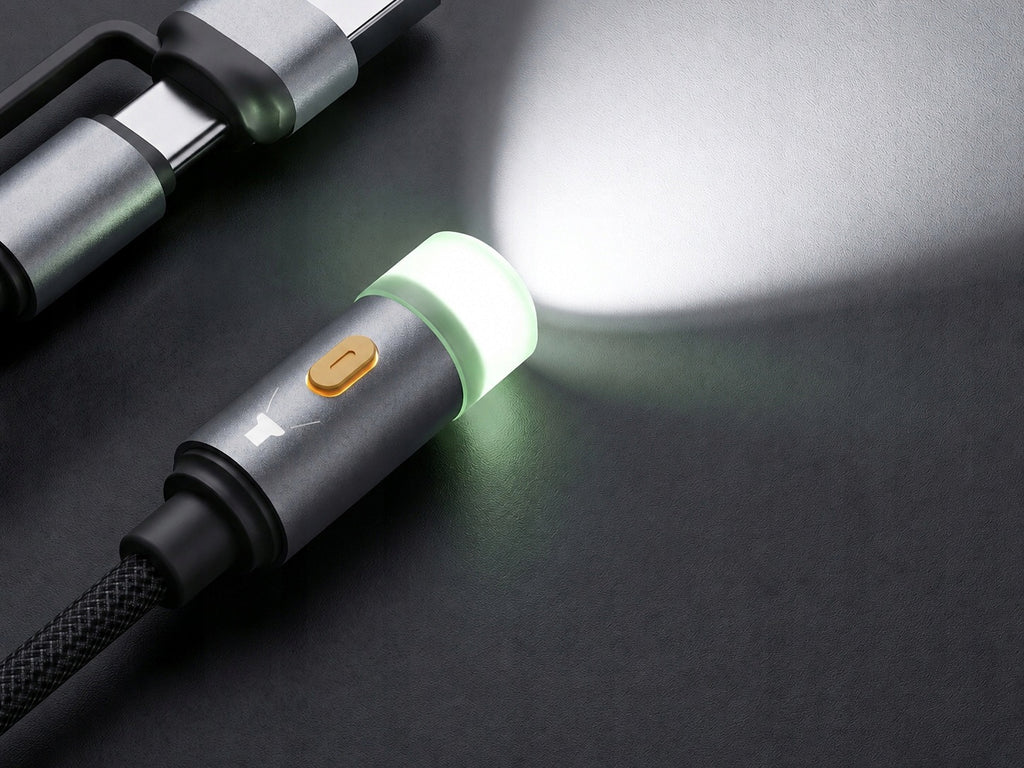 LENYES Kabel 2w1 z lampką LED LC114