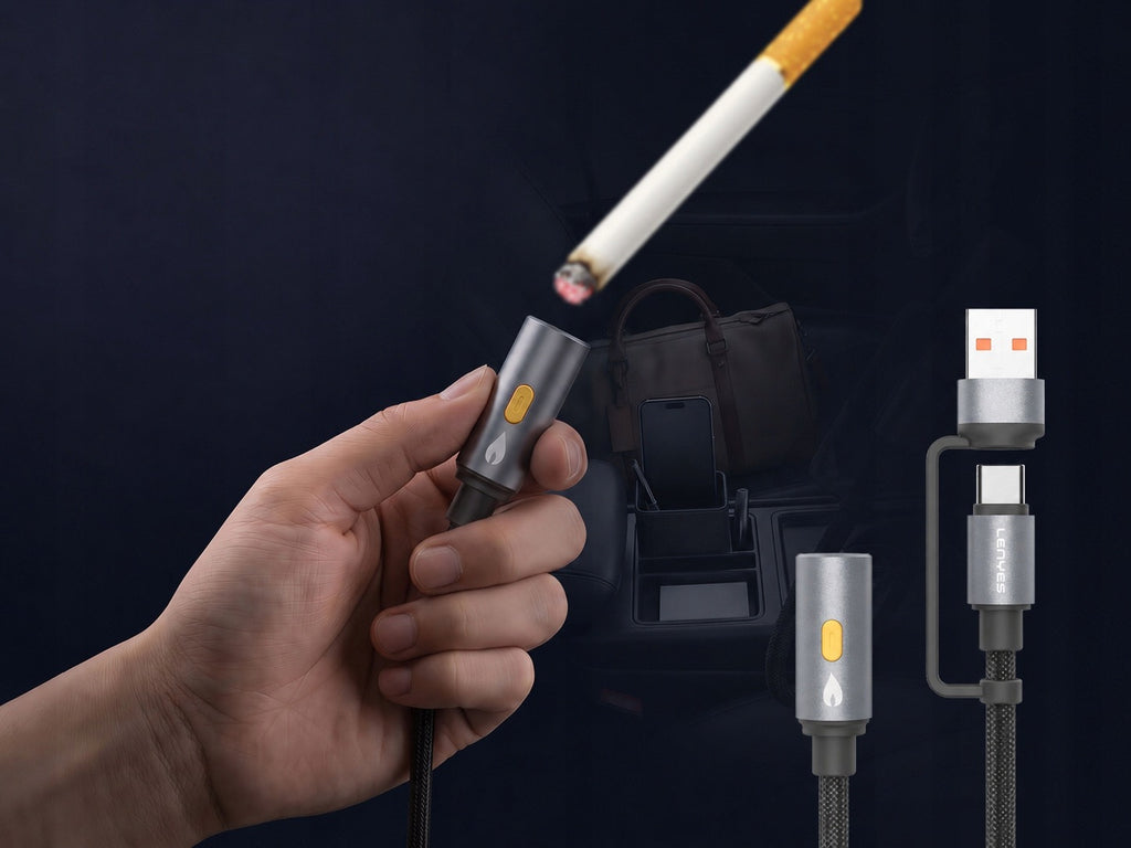 LENYES Kabel 2w1 z zapalarką elektryczną LC113