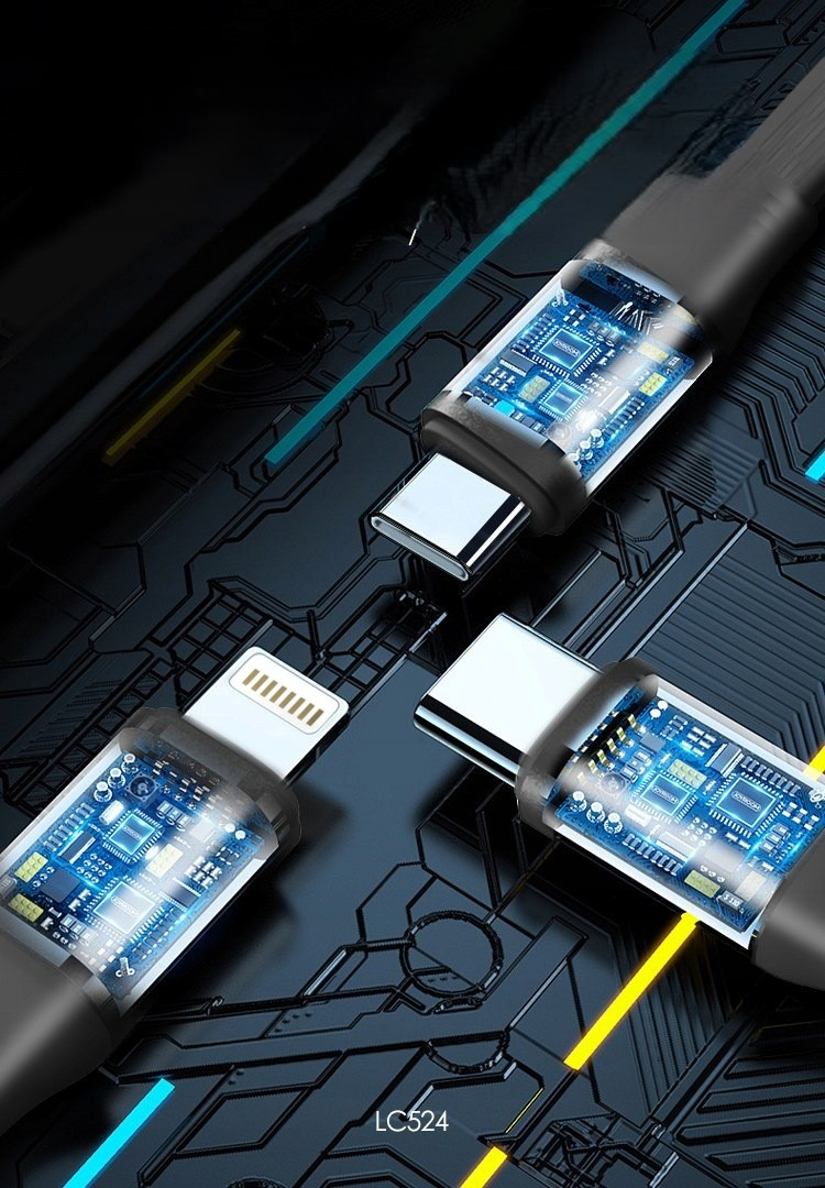LENYES Kabel 3w1, podwójne wyjście USB-C 60W 1,20 m LC524