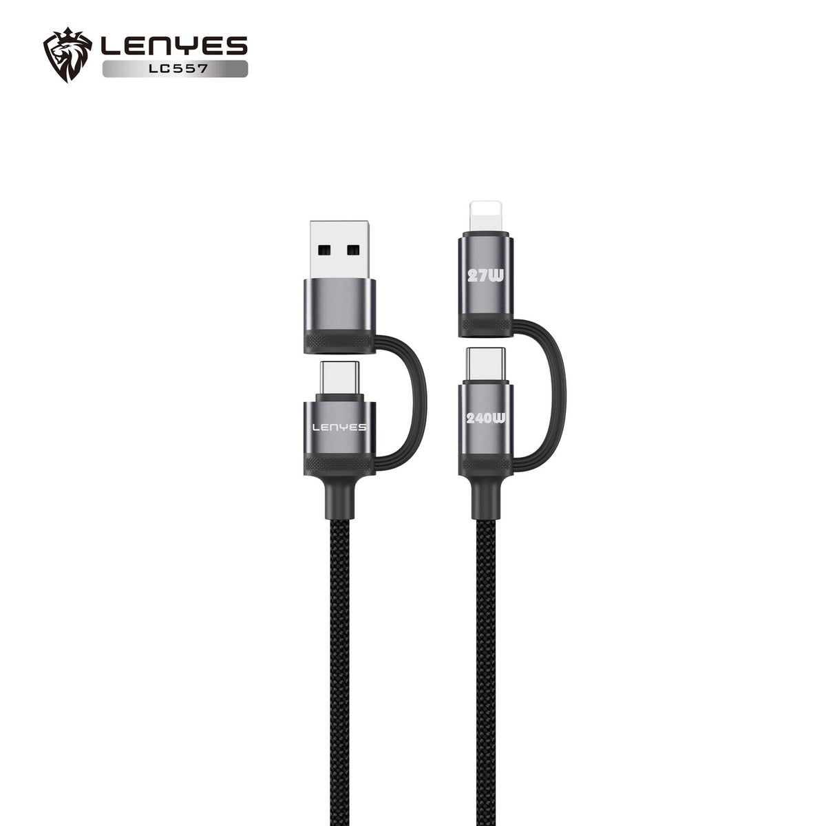 LENYES Kabel 4w1 240 W ze zintegrowanym złączem 1,00 m LC557