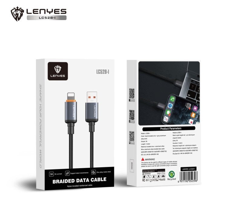 LENYES Kabel USB-A — Lightning w oplocie 60W 1,00 m LC528 I