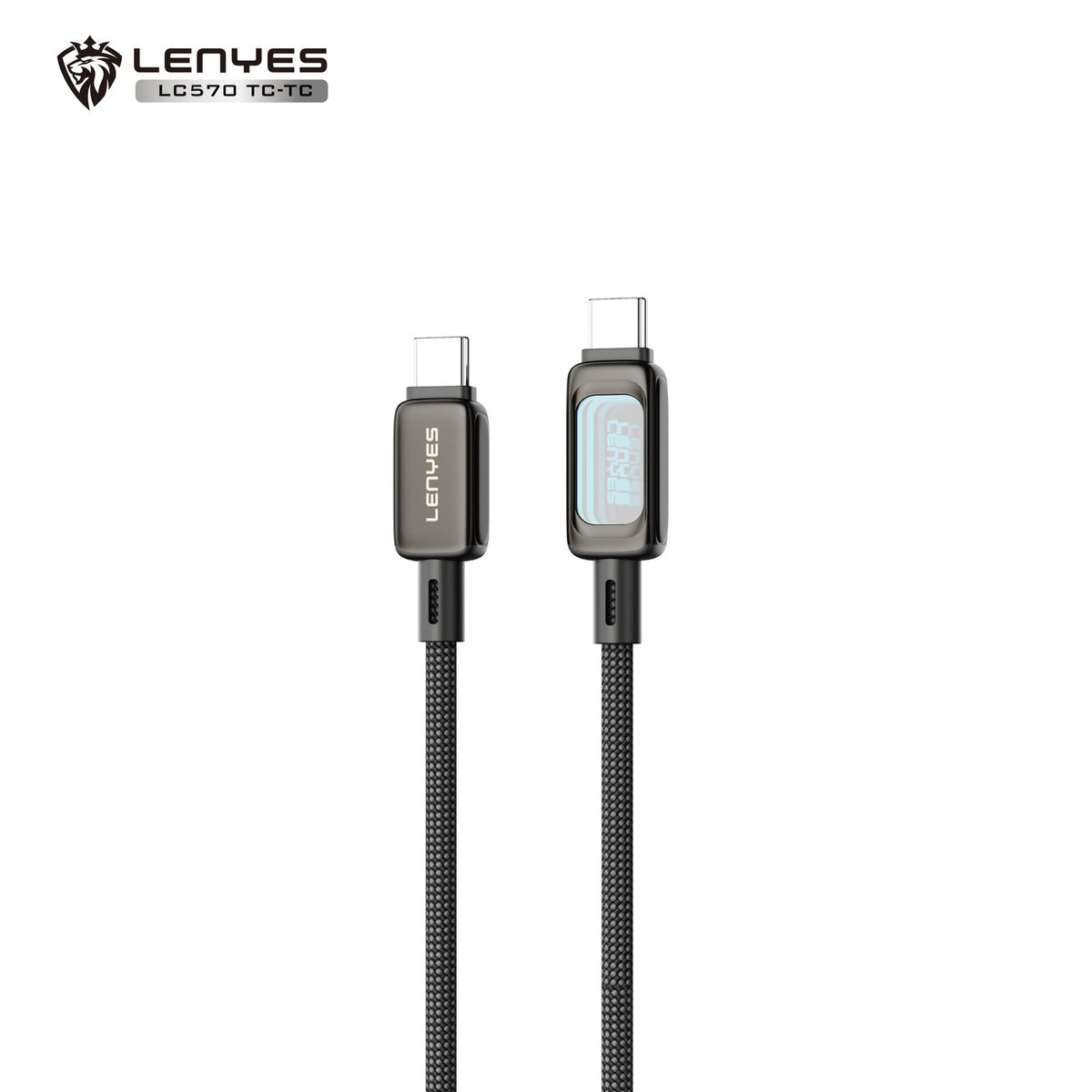 LENYES Kabel USB-C 100 W z podświetlaną diodą LED 1,20 m LC570 TC-TC