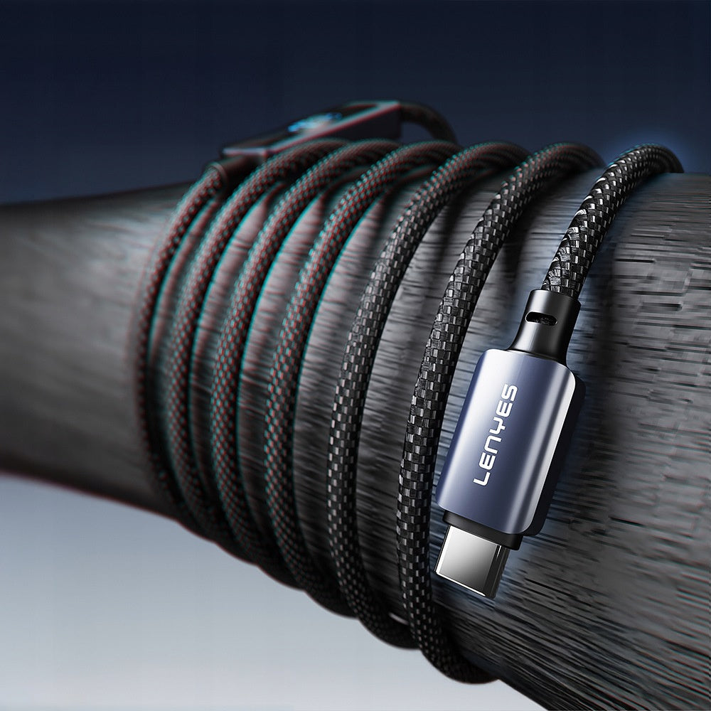 LENYES Kabel USB-C 240 W z kolorowym wyświetlaczem TFT 1,20 m LC572 TC-TC