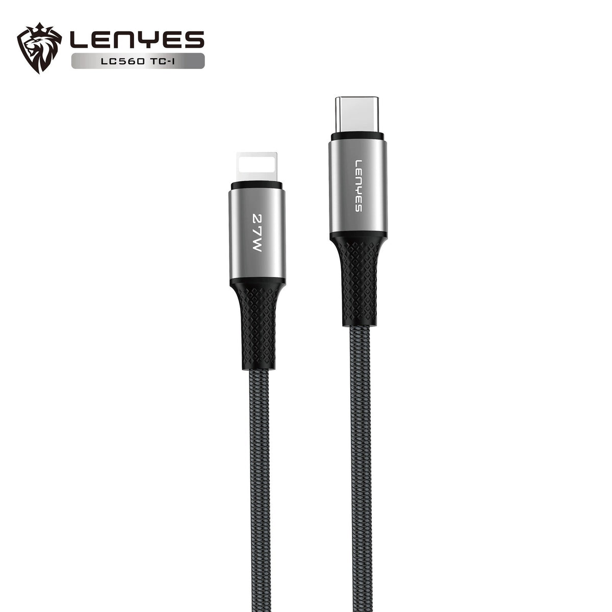LENYES Kabel USB-C — Lightning 27 W w oplocie 2,00 m LC560 TC-I