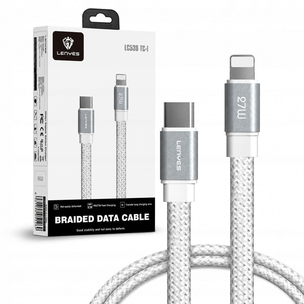 LENYES Kabel USB-C — Lightning 30 W, 480 Mb/s 1,00 m LC538 TC-I