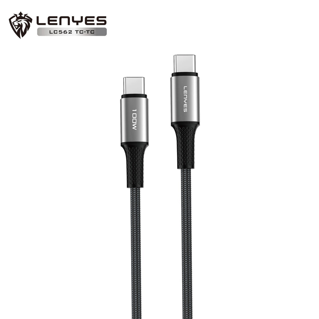 LENYES Kabel USB-C — USB-C 100 W w oplocie 2,00 m LC562 TC-TC