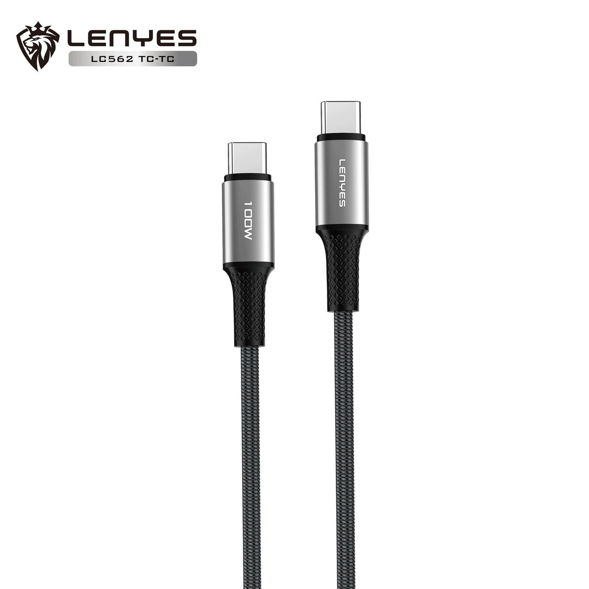 LENYES Kabel USB-C — USB-C 100 W w oplocie 2,00 m LC562 TC-TC