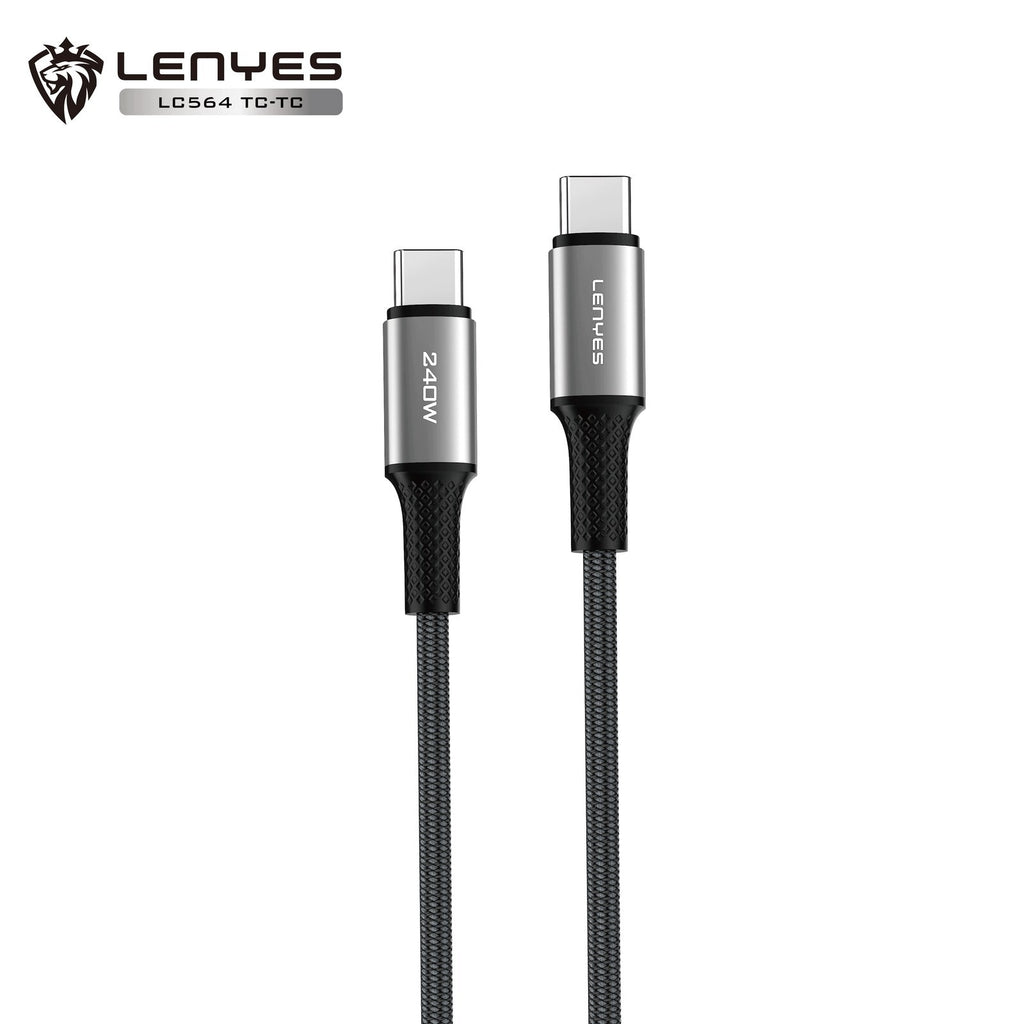 LENYES Kabel USB-C — USB-C 240 W w oplocie 2,00 m LC564 TC-TC