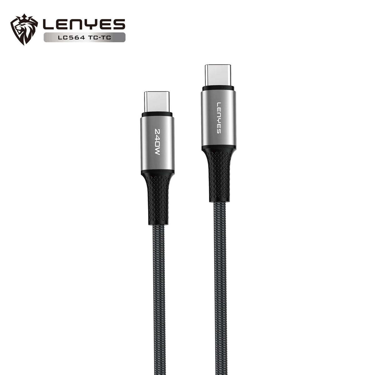 LENYES Kabel USB-C — USB-C 240 W w oplocie 2,00 m LC564 TC-TC