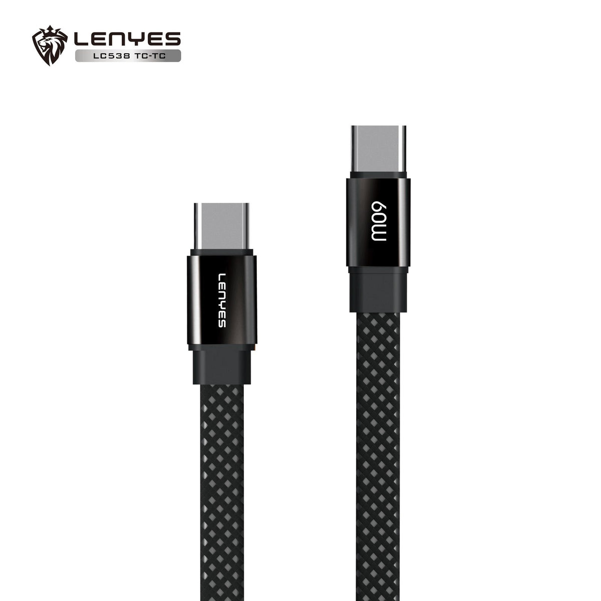 LENYES Kabel USB-C — USB-C 60 W, 480 Mb/s 1,00 m LC538 TC-TC