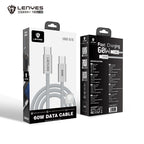 LENYES Kabel USB-C — USB-C 60 W w oplocie 1,00 m LC551 TC-TC