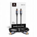 LENYES Kabel USB-C — USB-C w oplocie 60W 1,00 m LC528 TC-TC