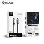 LENYES Kabel USB-C — USB-C w oplocie 60W 1,00 m LC528 TC-TC