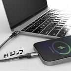 LENYES Kabel USB-C — USB-C w oplocie aluminiowym 60W 1,00 m LC546 TC-TC
