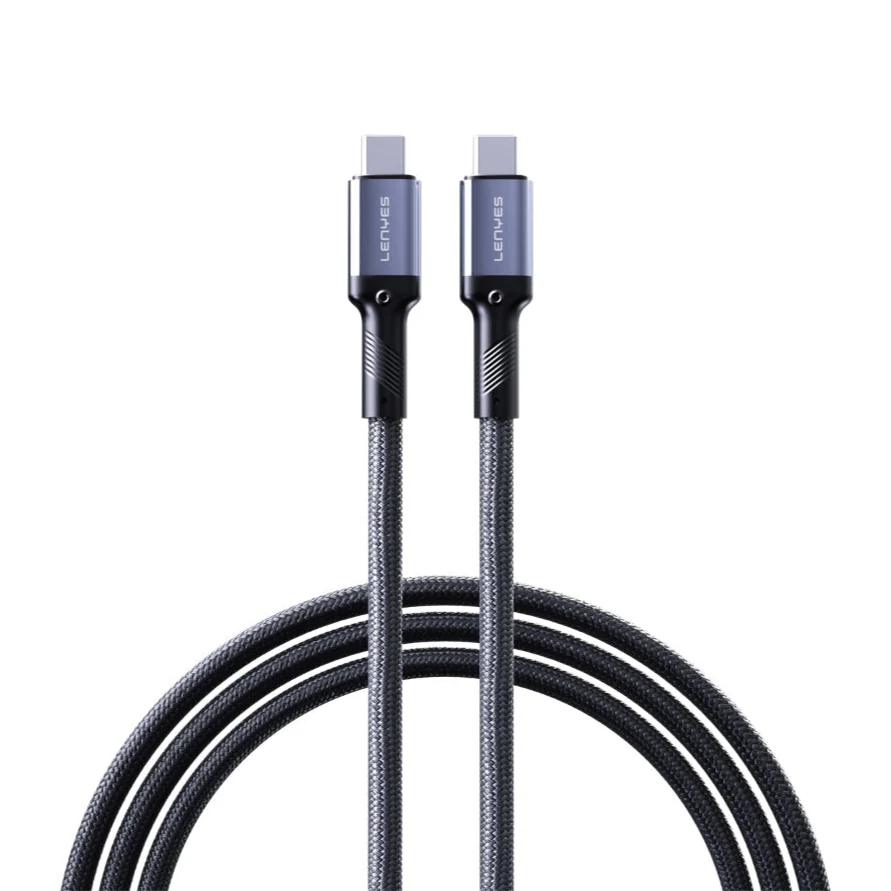 LENYES Kabel USB-C — USB-C w oplocie nylonowym 1,00 m LC509 TC-TC