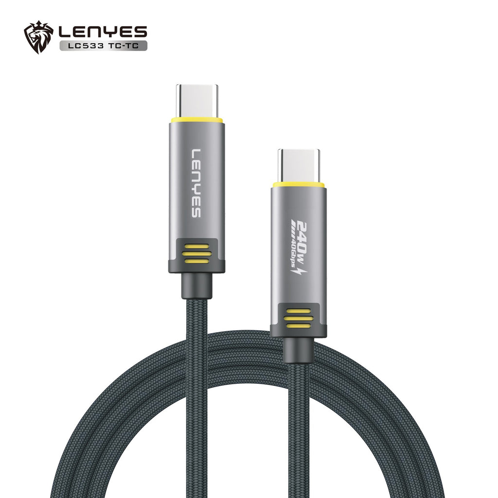 LENYES Kabel USB4 pełnofunkcyjny 240 W, 40 Gb/s, 8K 1,00 m LC533 TC-TC